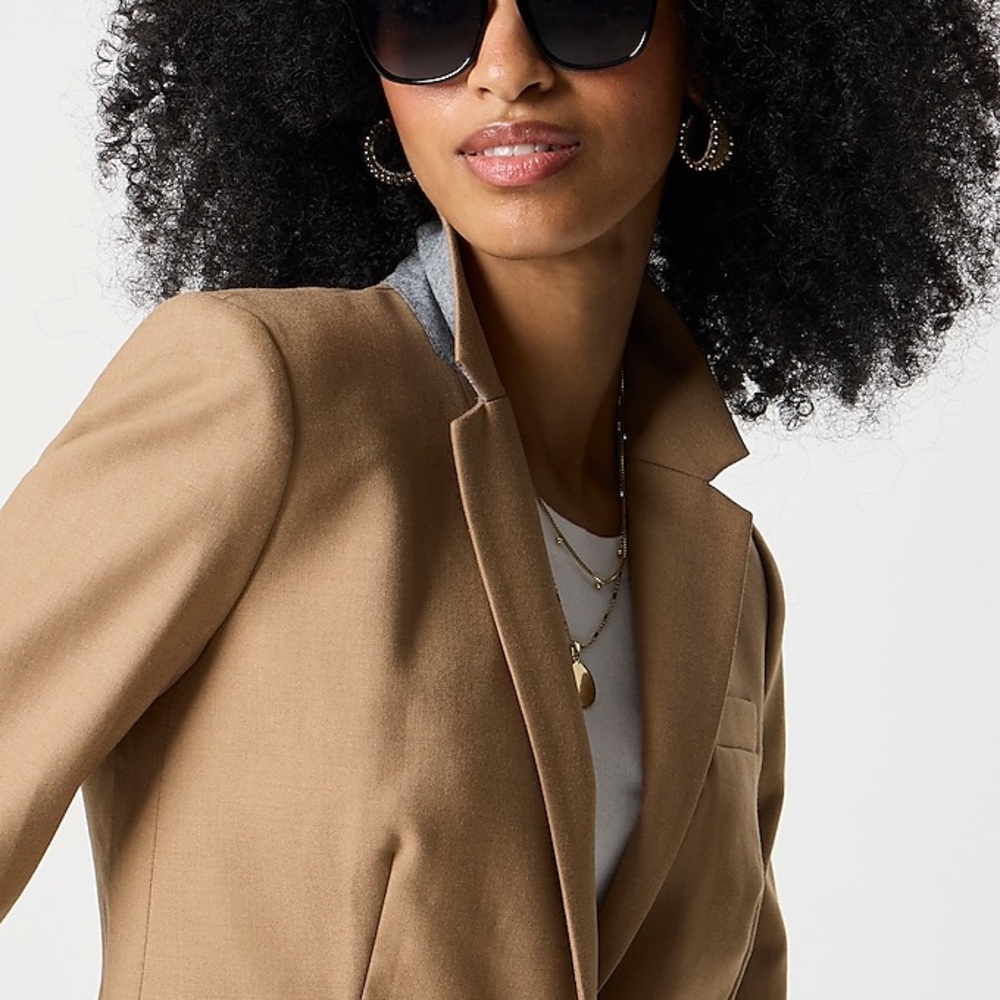 J. Crew Original Schoolboy Blazer Camel Blazer with Gray Accents Size 4 - Picture 2 of 9